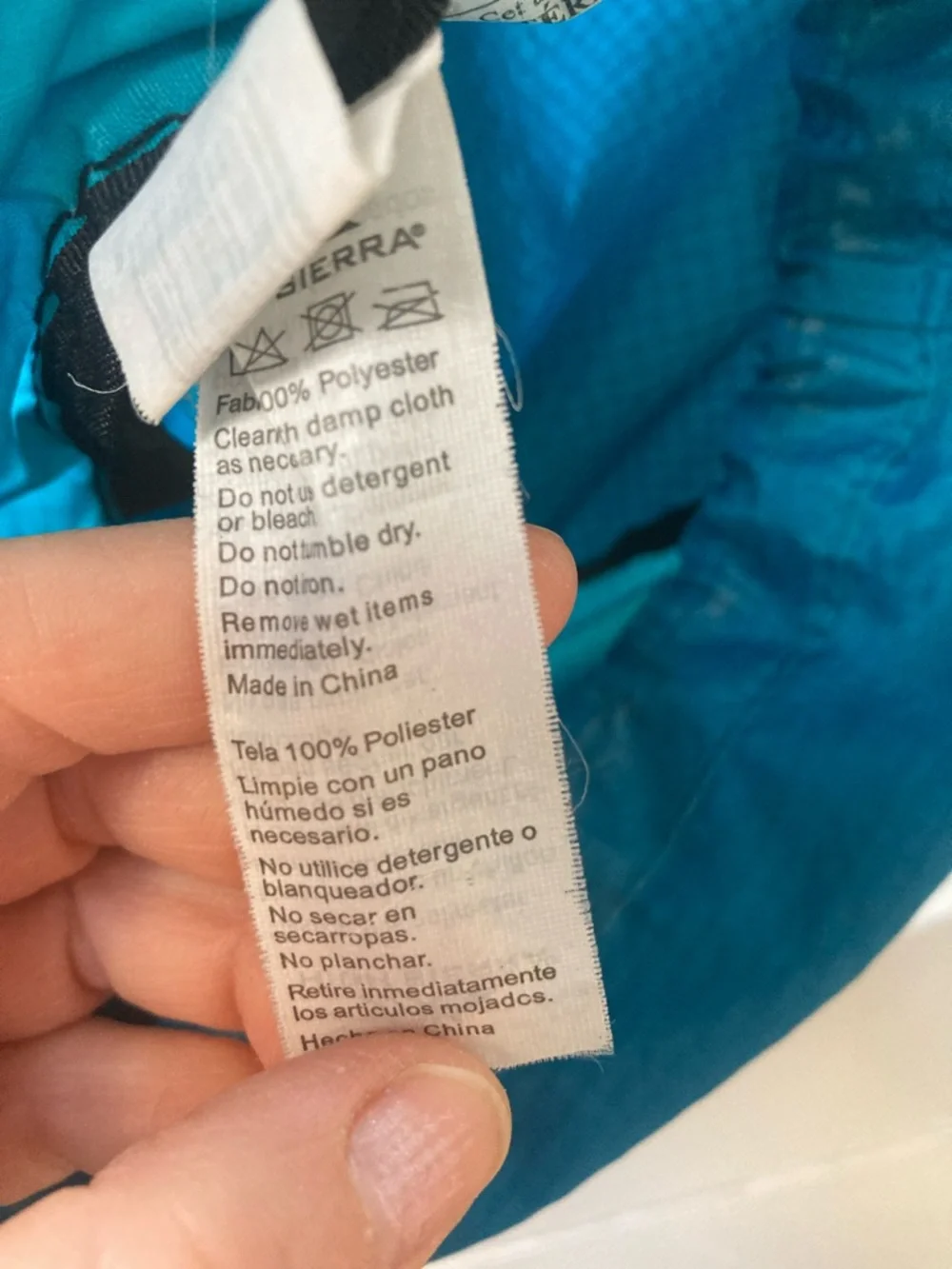 High Sierra Turquoise Blue Lightweight Drawstring Pack